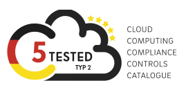 Stilisiertes Icon für DRACOON Zertifizierung: 5Tested