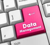 Enter-Taste auf der Data-Management steht
