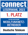 Testsiegel Connect Leserwahl 2023 Mobilfunknetzbetreiber