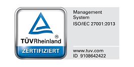 Stilisiertes Icon für DRACOON Zertifizierung: TÜV Rheinland