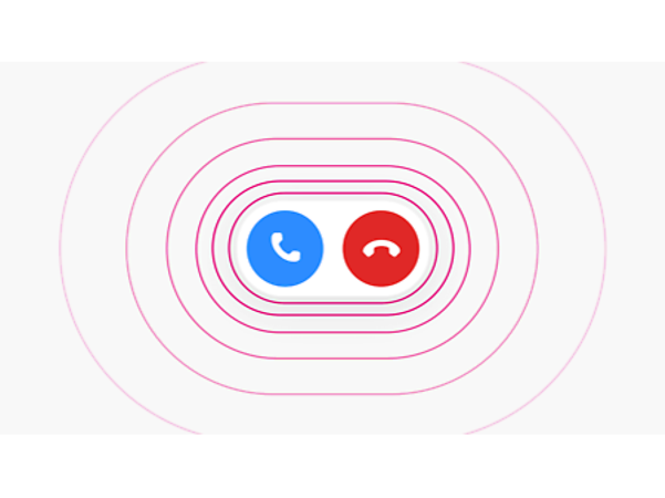 Illustration of a telephone conversation with call icons