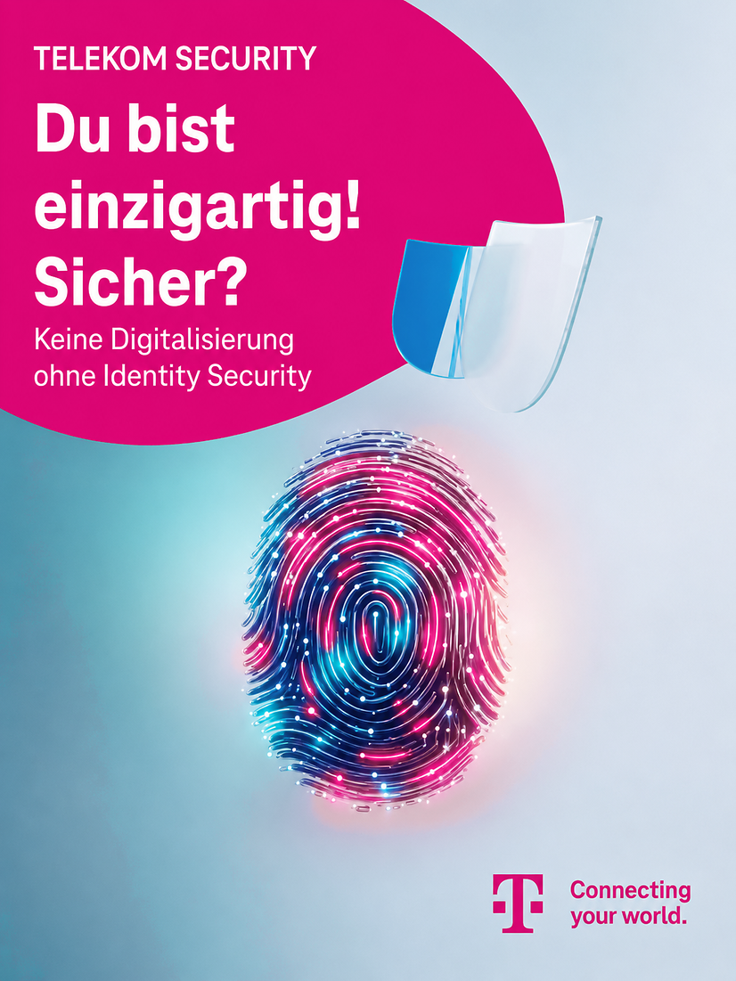 Telekom Security Poster: You’re unique! Are you sure? With a fingerprint.