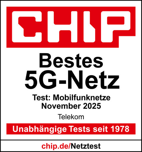 Telekom has been awarded top marks for its 5G network in Chip’s mobile network test